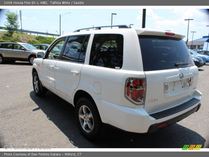 Taffeta White / Saddle 2008 Honda Pilot EX-L 4WD