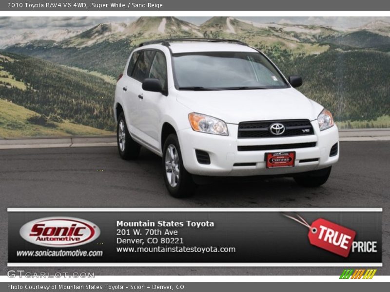 Super White / Sand Beige 2010 Toyota RAV4 V6 4WD