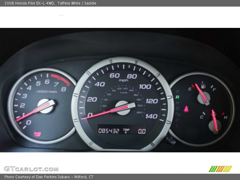 Taffeta White / Saddle 2008 Honda Pilot EX-L 4WD