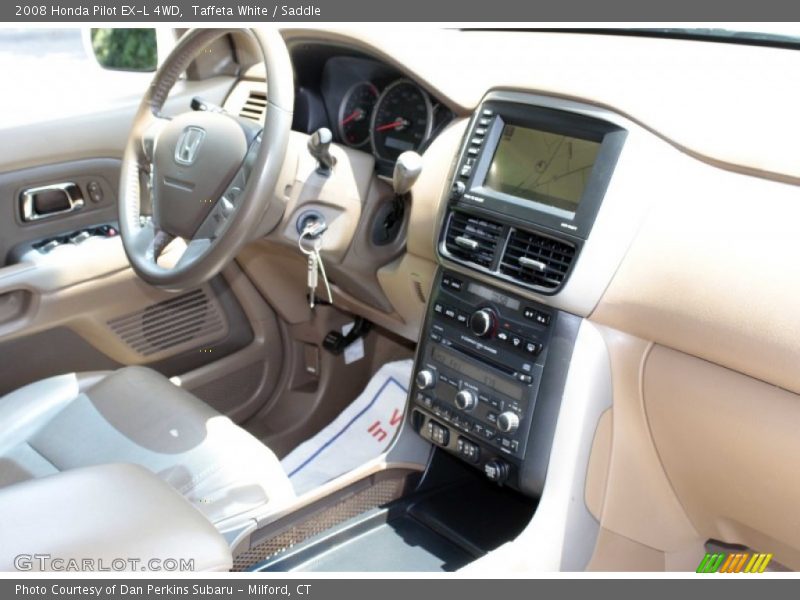 Taffeta White / Saddle 2008 Honda Pilot EX-L 4WD