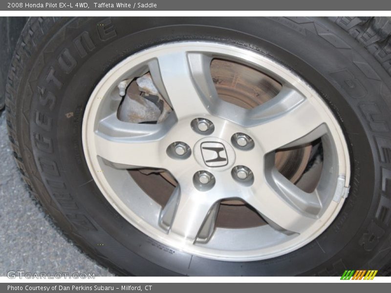 Taffeta White / Saddle 2008 Honda Pilot EX-L 4WD