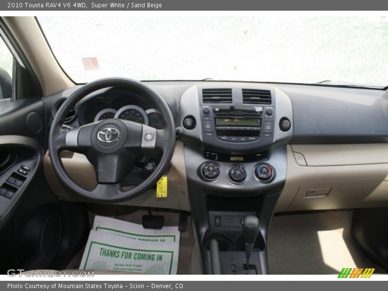 Super White / Sand Beige 2010 Toyota RAV4 V6 4WD