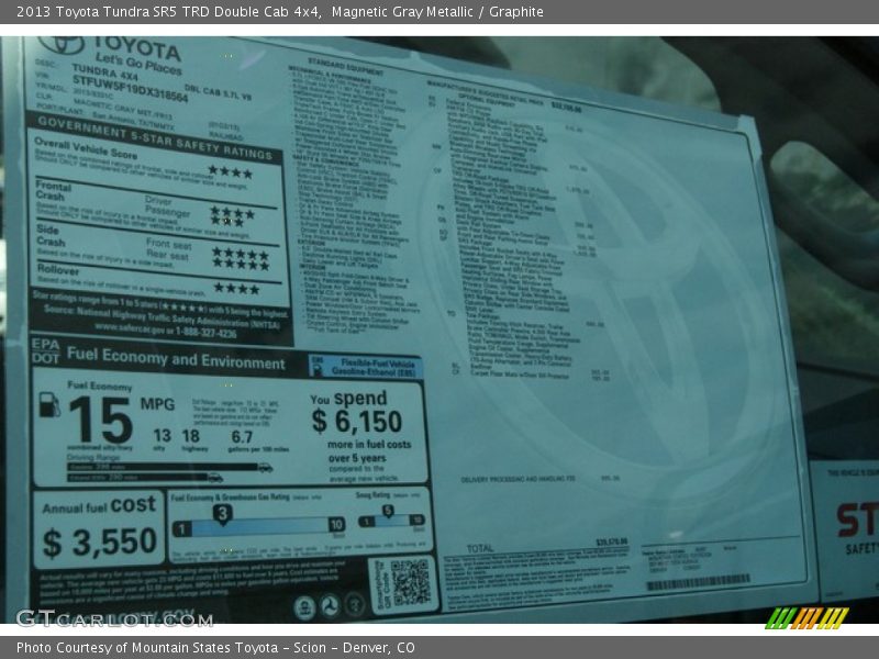 Magnetic Gray Metallic / Graphite 2013 Toyota Tundra SR5 TRD Double Cab 4x4