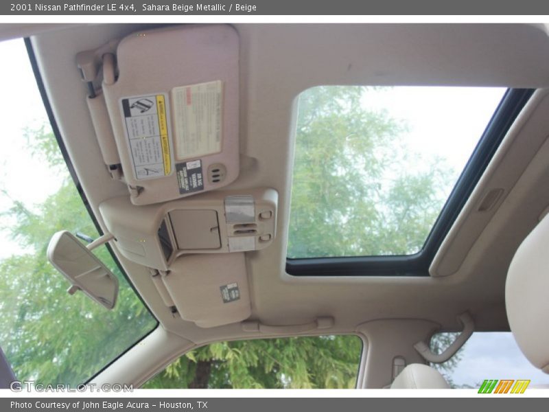 Sahara Beige Metallic / Beige 2001 Nissan Pathfinder LE 4x4