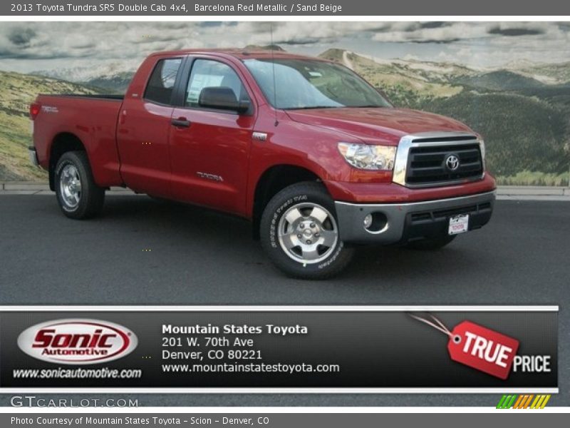 Barcelona Red Metallic / Sand Beige 2013 Toyota Tundra SR5 Double Cab 4x4