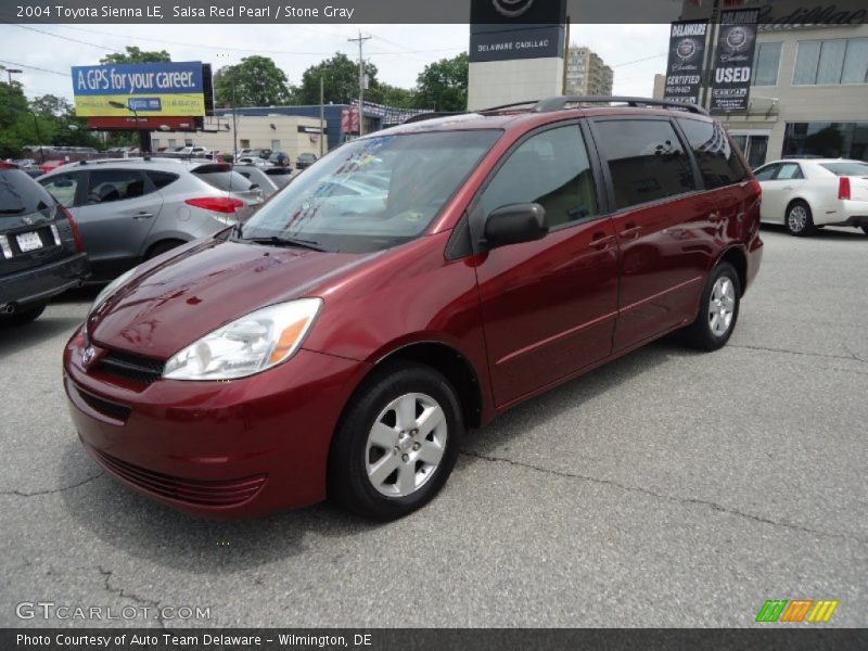 Salsa Red Pearl / Stone Gray 2004 Toyota Sienna LE