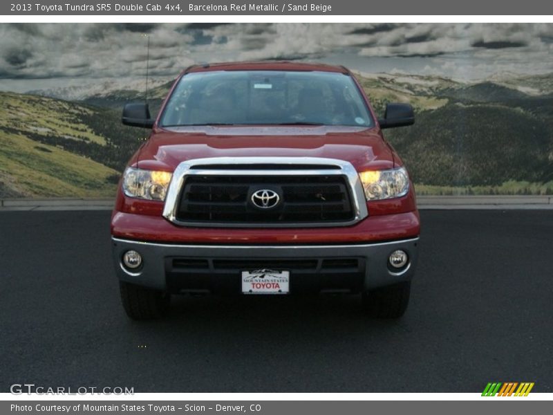 Barcelona Red Metallic / Sand Beige 2013 Toyota Tundra SR5 Double Cab 4x4