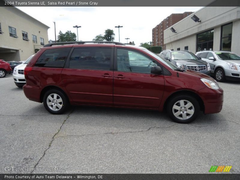 Salsa Red Pearl / Stone Gray 2004 Toyota Sienna LE
