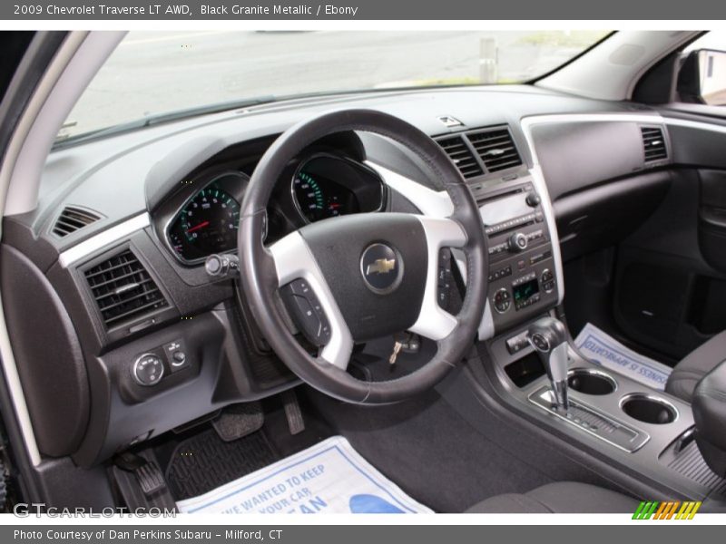 Black Granite Metallic / Ebony 2009 Chevrolet Traverse LT AWD