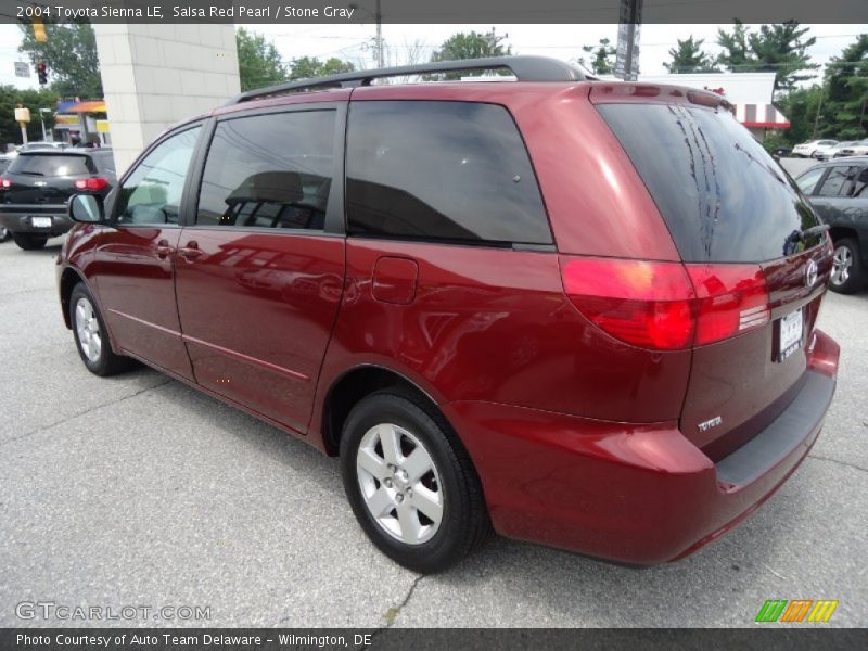 Salsa Red Pearl / Stone Gray 2004 Toyota Sienna LE