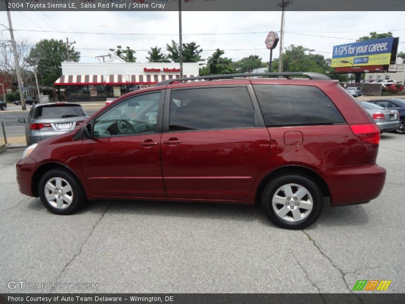 Salsa Red Pearl / Stone Gray 2004 Toyota Sienna LE