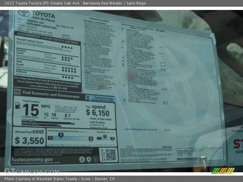 Barcelona Red Metallic / Sand Beige 2013 Toyota Tundra SR5 Double Cab 4x4