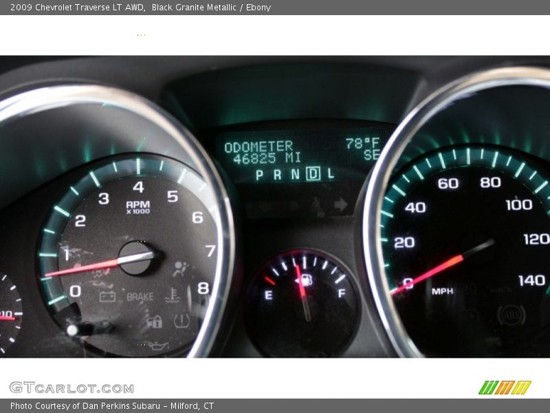 Black Granite Metallic / Ebony 2009 Chevrolet Traverse LT AWD
