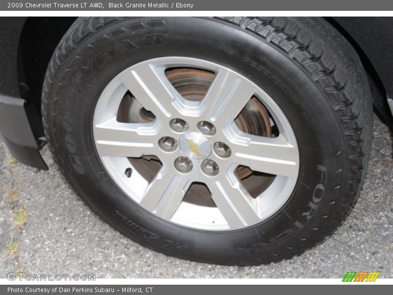 Black Granite Metallic / Ebony 2009 Chevrolet Traverse LT AWD