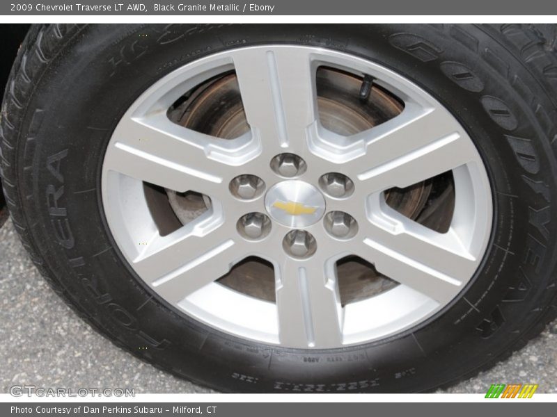 Black Granite Metallic / Ebony 2009 Chevrolet Traverse LT AWD