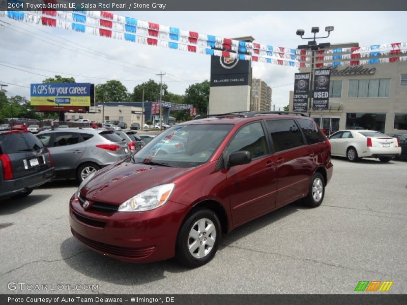 Salsa Red Pearl / Stone Gray 2004 Toyota Sienna LE