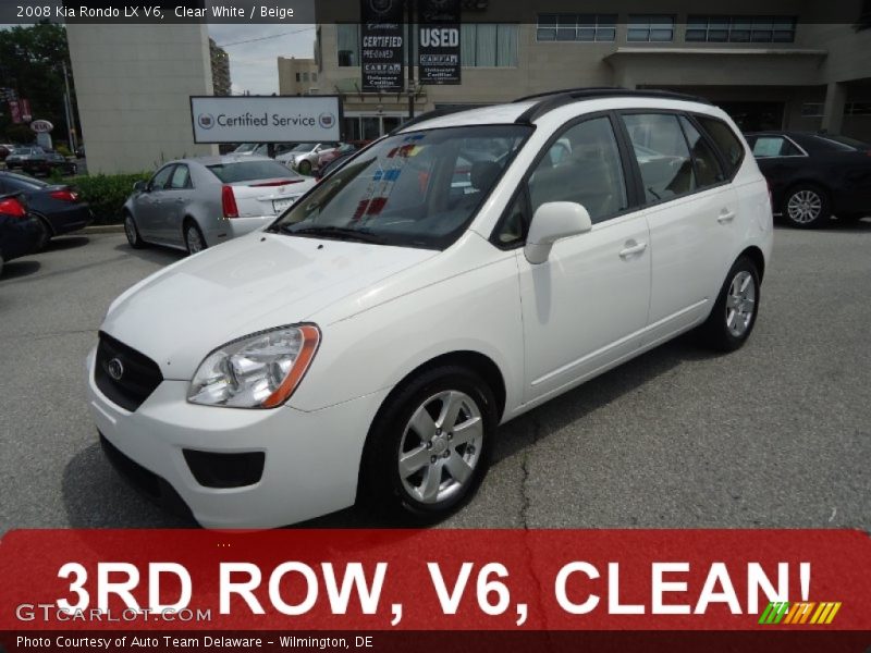 Clear White / Beige 2008 Kia Rondo LX V6