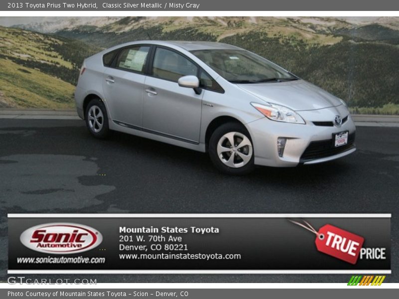 Classic Silver Metallic / Misty Gray 2013 Toyota Prius Two Hybrid