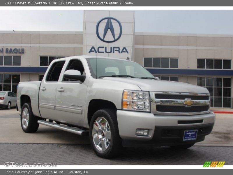 Sheer Silver Metallic / Ebony 2010 Chevrolet Silverado 1500 LTZ Crew Cab