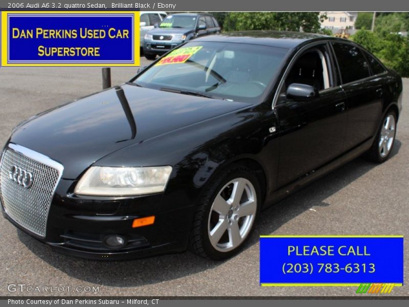 Brilliant Black / Ebony 2006 Audi A6 3.2 quattro Sedan