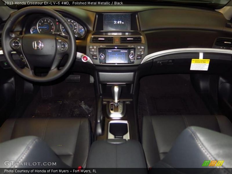 Polished Metal Metallic / Black 2013 Honda Crosstour EX-L V-6 4WD