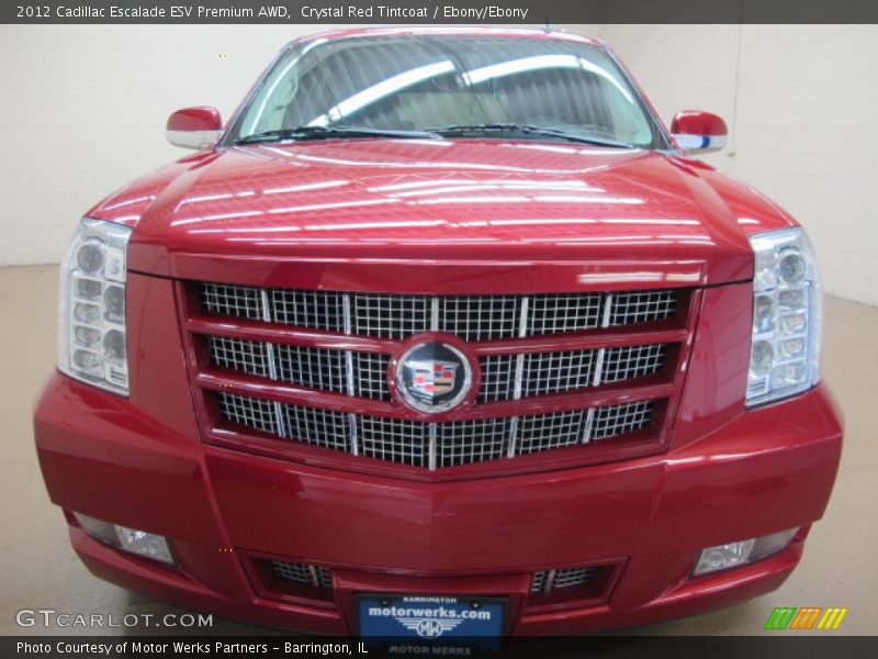 Crystal Red Tintcoat / Ebony/Ebony 2012 Cadillac Escalade ESV Premium AWD