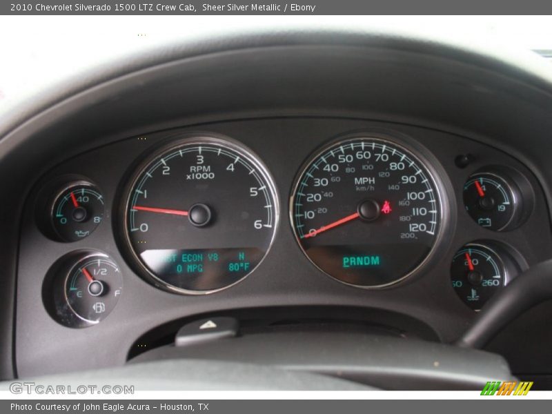 Sheer Silver Metallic / Ebony 2010 Chevrolet Silverado 1500 LTZ Crew Cab