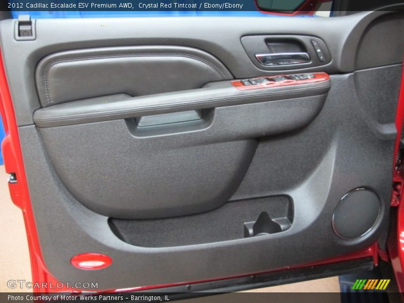 Crystal Red Tintcoat / Ebony/Ebony 2012 Cadillac Escalade ESV Premium AWD