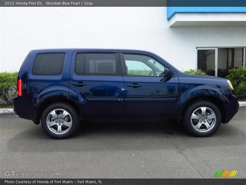 Obsidian Blue Pearl / Gray 2013 Honda Pilot EX