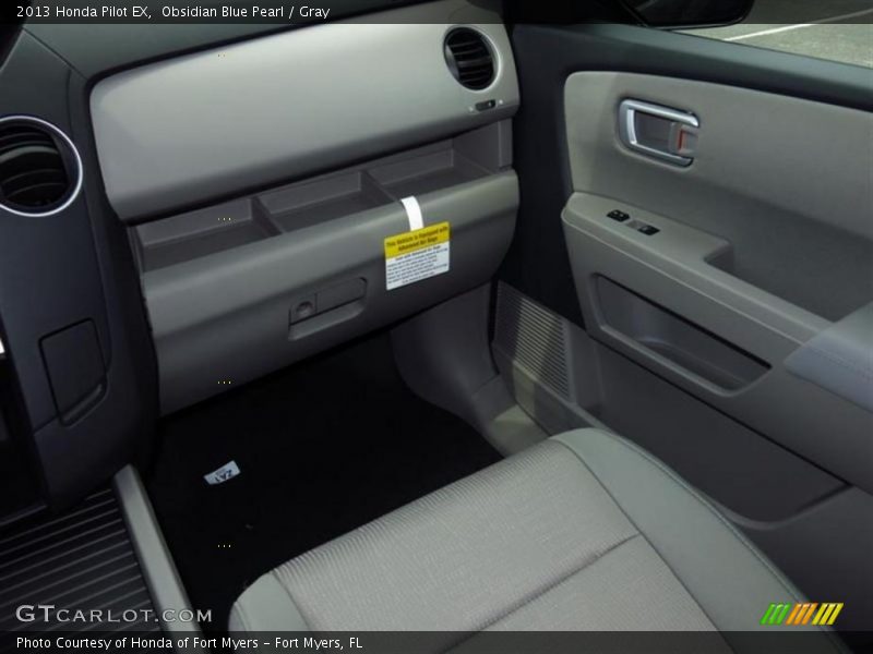 Obsidian Blue Pearl / Gray 2013 Honda Pilot EX