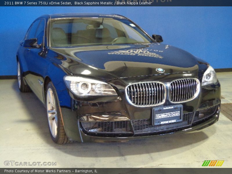 Black Sapphire Metallic / Black Nappa Leather 2011 BMW 7 Series 750Li xDrive Sedan