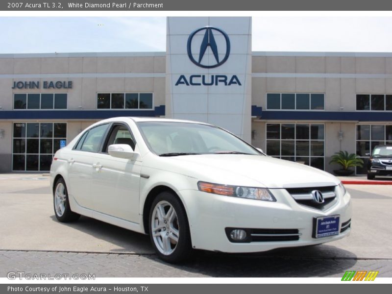 White Diamond Pearl / Parchment 2007 Acura TL 3.2