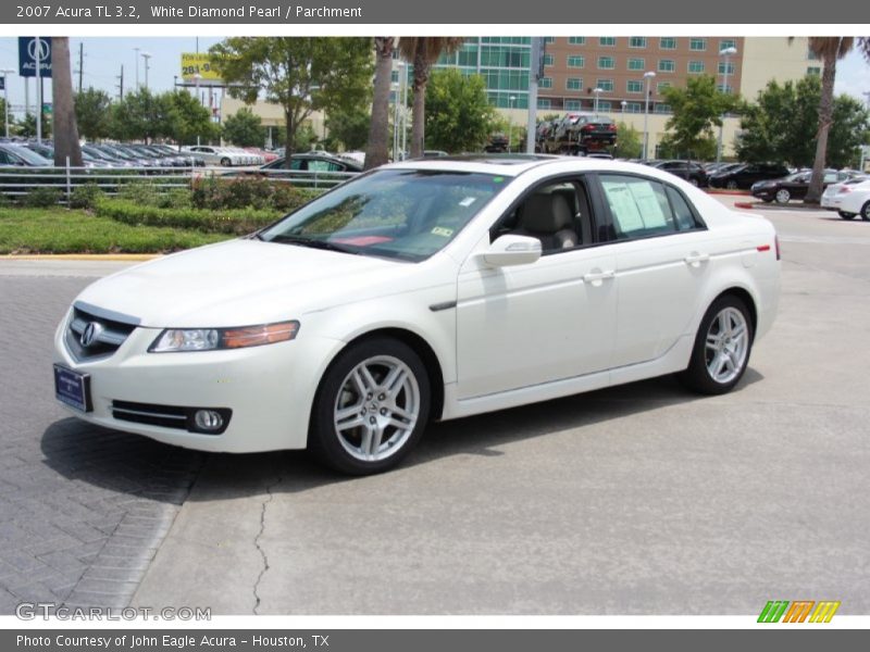 White Diamond Pearl / Parchment 2007 Acura TL 3.2