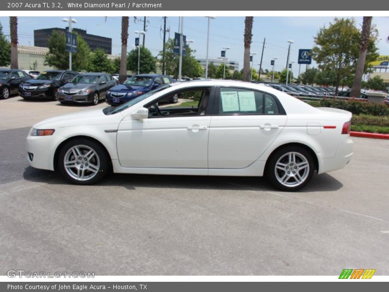 White Diamond Pearl / Parchment 2007 Acura TL 3.2