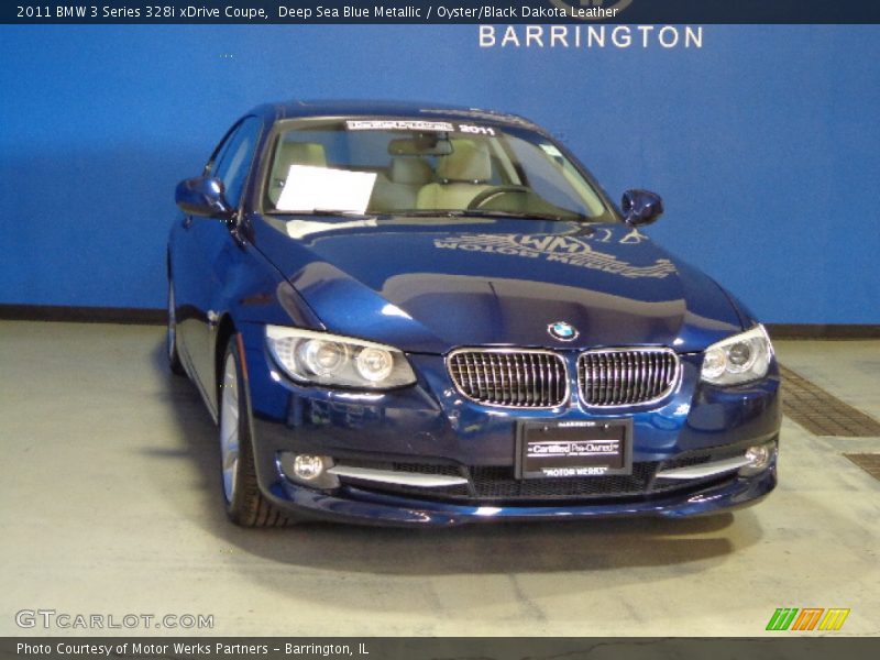 Deep Sea Blue Metallic / Oyster/Black Dakota Leather 2011 BMW 3 Series 328i xDrive Coupe