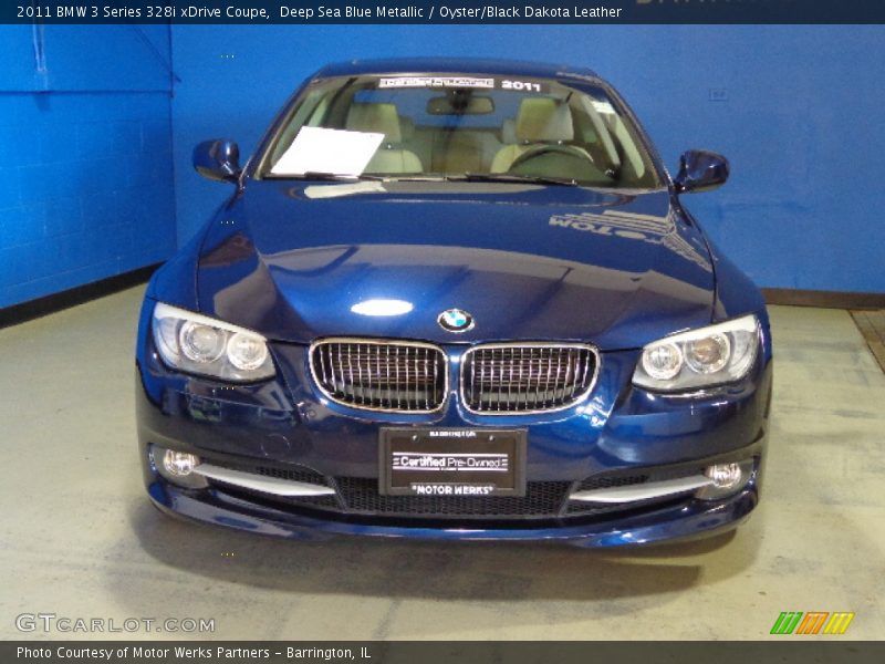 Deep Sea Blue Metallic / Oyster/Black Dakota Leather 2011 BMW 3 Series 328i xDrive Coupe