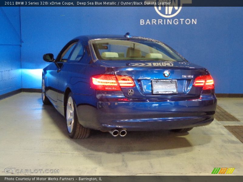 Deep Sea Blue Metallic / Oyster/Black Dakota Leather 2011 BMW 3 Series 328i xDrive Coupe