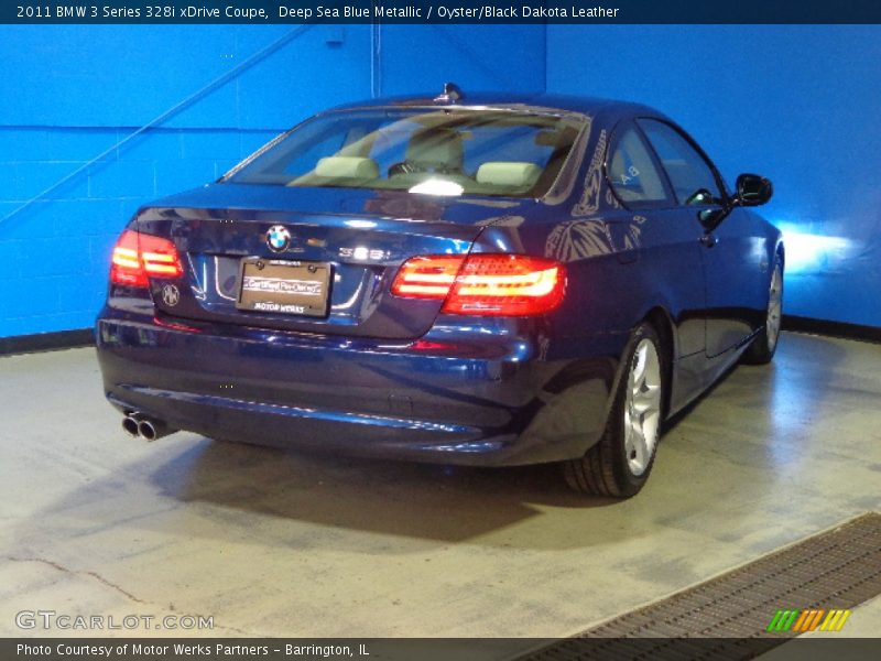 Deep Sea Blue Metallic / Oyster/Black Dakota Leather 2011 BMW 3 Series 328i xDrive Coupe