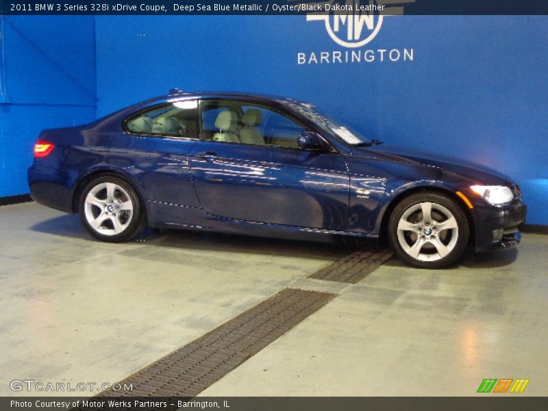 Deep Sea Blue Metallic / Oyster/Black Dakota Leather 2011 BMW 3 Series 328i xDrive Coupe