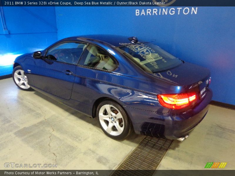 Deep Sea Blue Metallic / Oyster/Black Dakota Leather 2011 BMW 3 Series 328i xDrive Coupe
