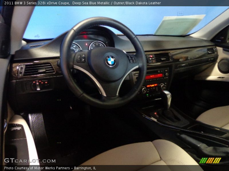 Deep Sea Blue Metallic / Oyster/Black Dakota Leather 2011 BMW 3 Series 328i xDrive Coupe