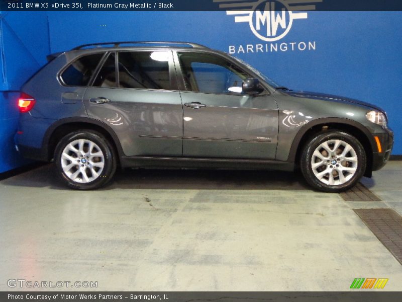 Platinum Gray Metallic / Black 2011 BMW X5 xDrive 35i