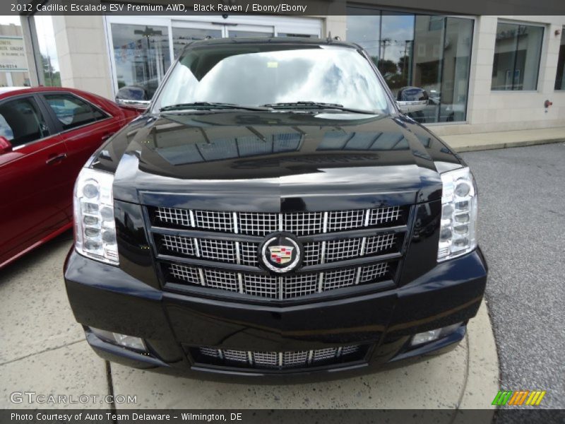 Black Raven / Ebony/Ebony 2012 Cadillac Escalade ESV Premium AWD