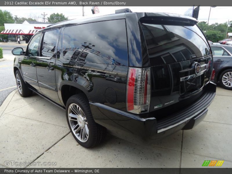 Black Raven / Ebony/Ebony 2012 Cadillac Escalade ESV Premium AWD