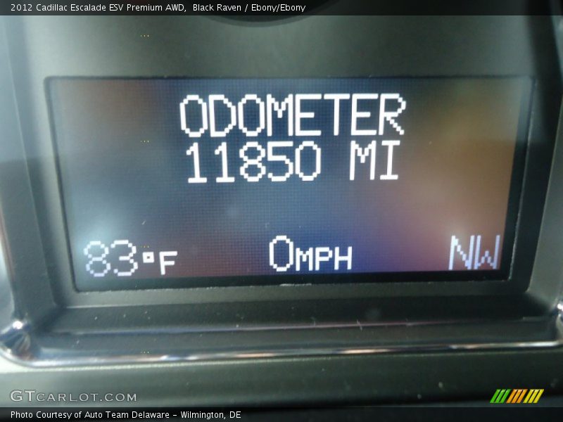 Black Raven / Ebony/Ebony 2012 Cadillac Escalade ESV Premium AWD