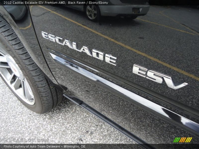 Black Raven / Ebony/Ebony 2012 Cadillac Escalade ESV Premium AWD