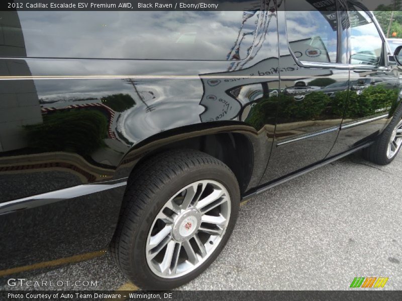 Black Raven / Ebony/Ebony 2012 Cadillac Escalade ESV Premium AWD