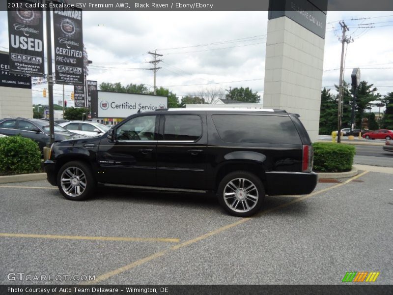 Black Raven / Ebony/Ebony 2012 Cadillac Escalade ESV Premium AWD