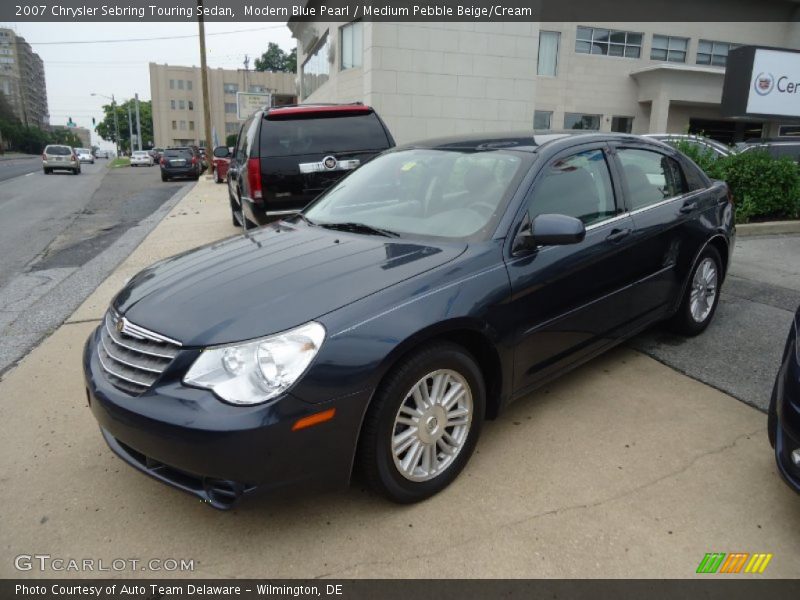 Modern Blue Pearl / Medium Pebble Beige/Cream 2007 Chrysler Sebring Touring Sedan