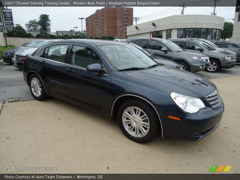 Modern Blue Pearl / Medium Pebble Beige/Cream 2007 Chrysler Sebring Touring Sedan